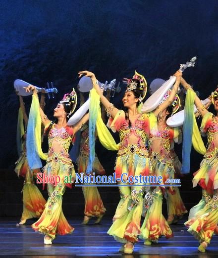 Ancient Fei Tian Lute Palace Dance Costume Complete Set