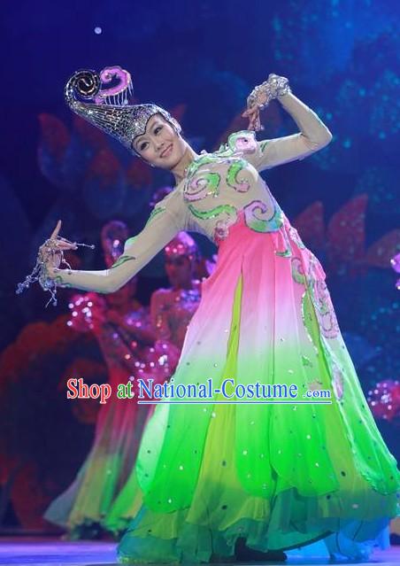 Chinese Flower Leading Dancer Costume Complete Set