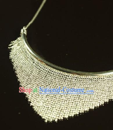 Chinese Hand Carved Miao Silver Necklace