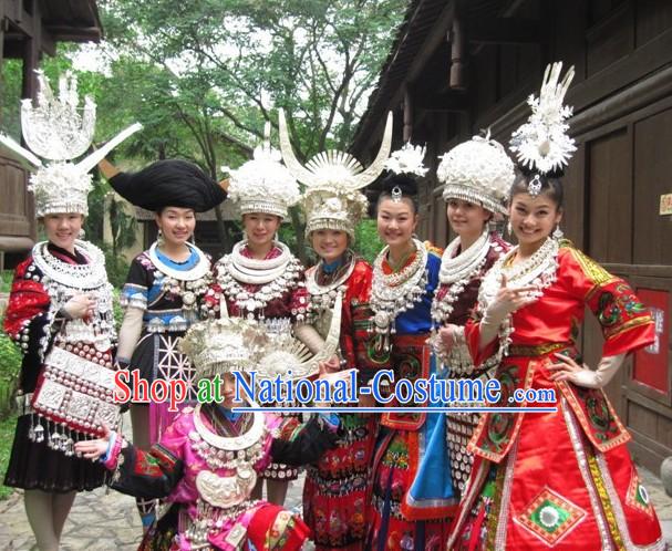 Chinese Minority Eight Costumes Sets