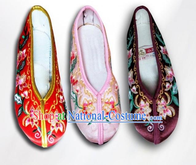 Chinese Flower Embroidery Shoes for Children