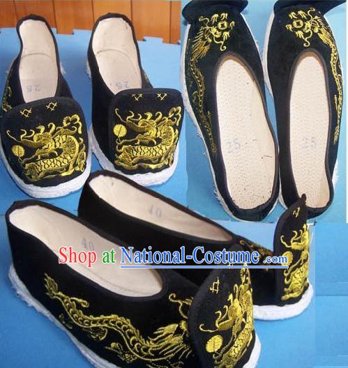 Chinese Classical Hand Made Hanfu Dragon Shoes