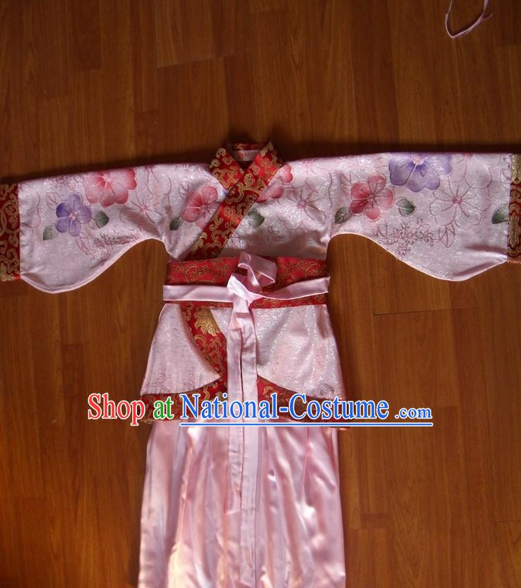 Chinese Koto Performance Costume Set for Children