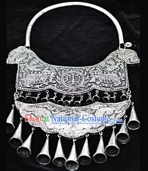 Chinese Hand Made Two Layers Miao Silver Chaplets