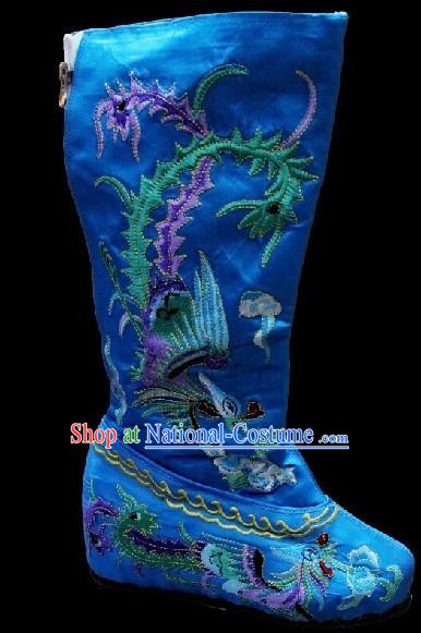 Chinese Traditional Handmade Long Boots for Women