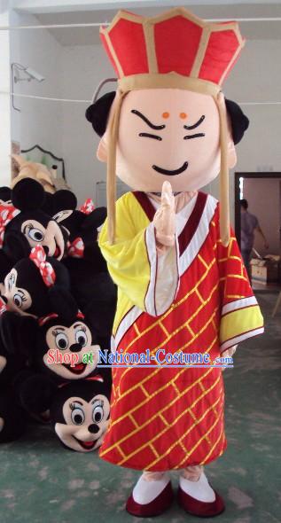 Chinese Tang Seng Cartoon Mascot Costumes Complete Set