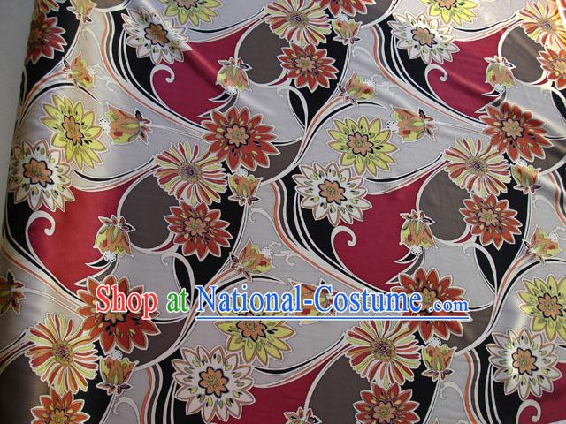 Traditional Chinese Flower Silk Fabric