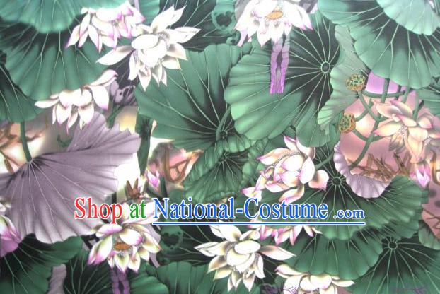Traditional Chinese Lotus Silk Fabric