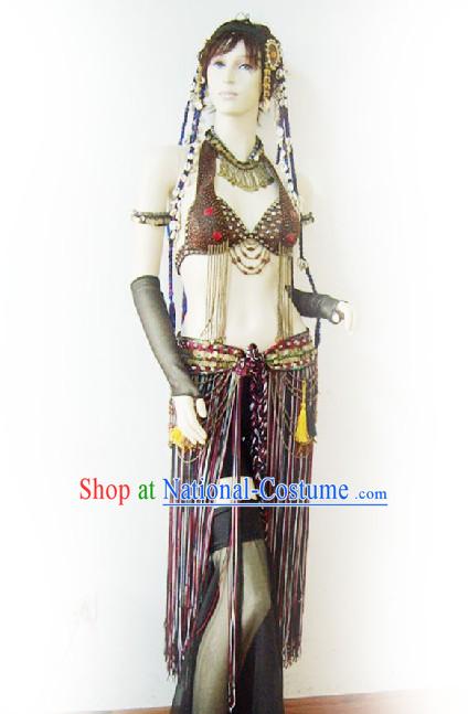 Top Custom Made Belly Dance Costume Complete Set for Women