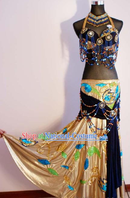 Top Belly Dance Performance Costumes Complete Set for Women