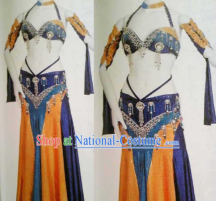 Top Belly Dance Performance Costume Complete Set for Women