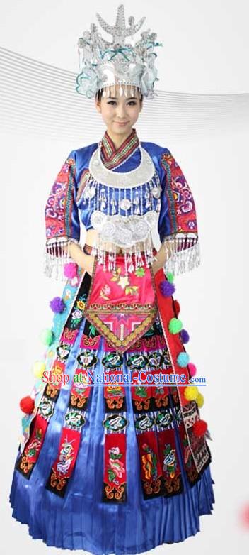 Chinese Female Miao Clothing Complete Set