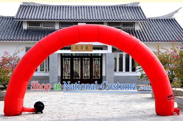 Happy Celebration Red Inflatable Arches