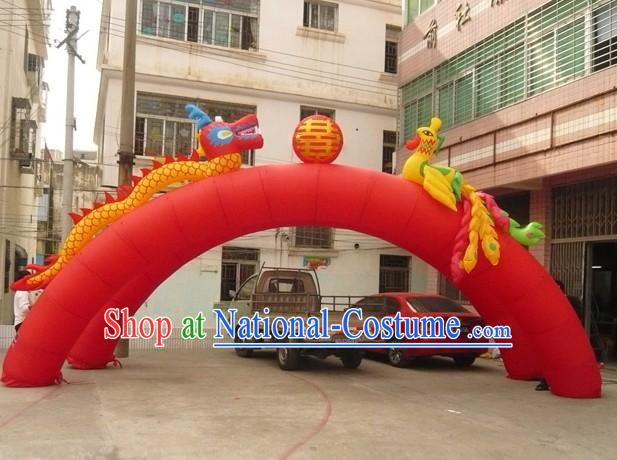 Large Inflatable Dragon and Phoenix Arch