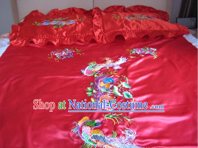 Chinese Classic Embroidery Silk Bedcover - Mandarin Ducks