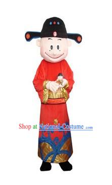 Chinese Cai Shen Mascot Costumes Complete Set