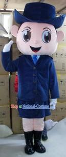 Chinese Women Policeman Mascot Costumes Complete Set