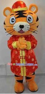 Chinese Tang Suit Tiger Mascot Costumes Complete Set