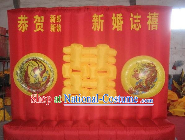 Chinese Wedding Dragon Phoenix Inflatable Background