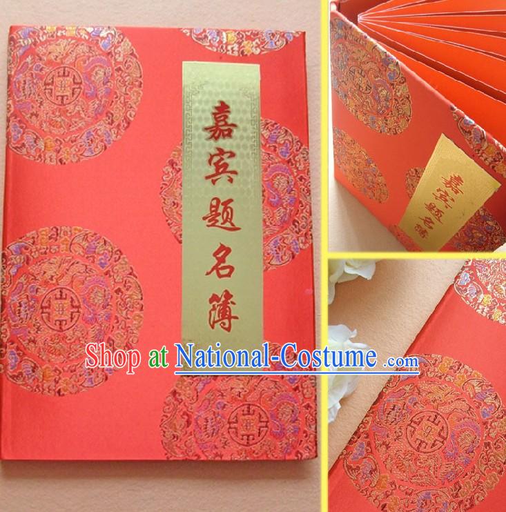 Traditional Chinese Wedding Signature Book