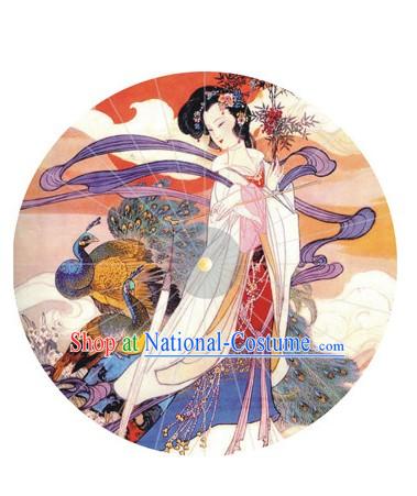 Hand Painted Chinese Ancient Beauty Umbrella