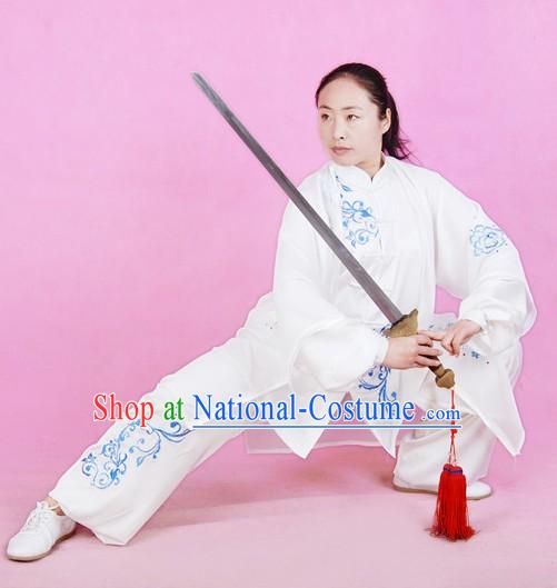 Chinese Tai Chi Competition Champion Silk Suit and Cape Set