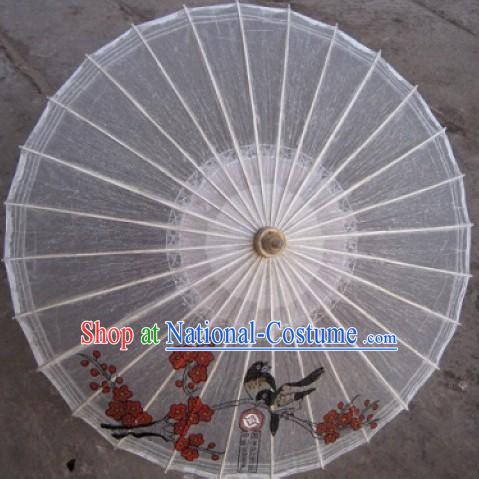 Chinese Hand Made Bird Flower Umbrella