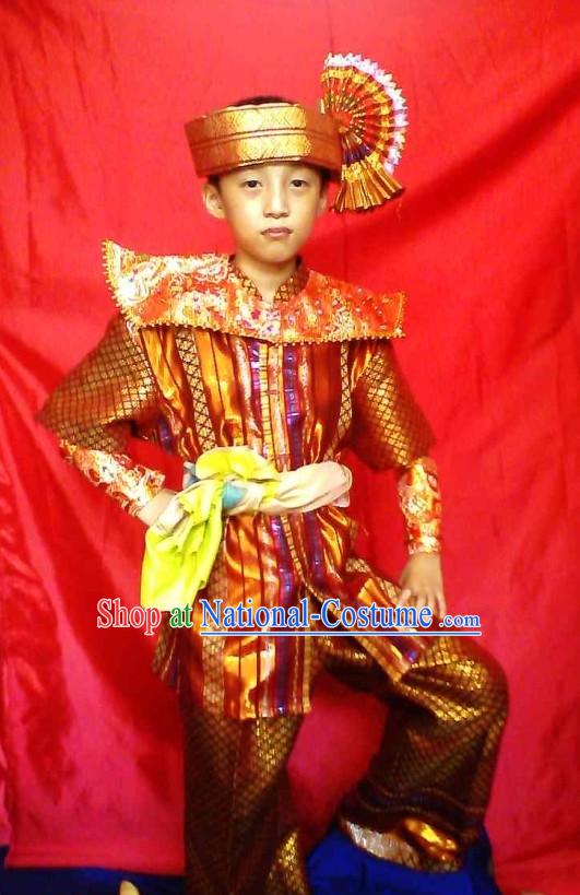 Traditional Thailand Prince Clothing for Children