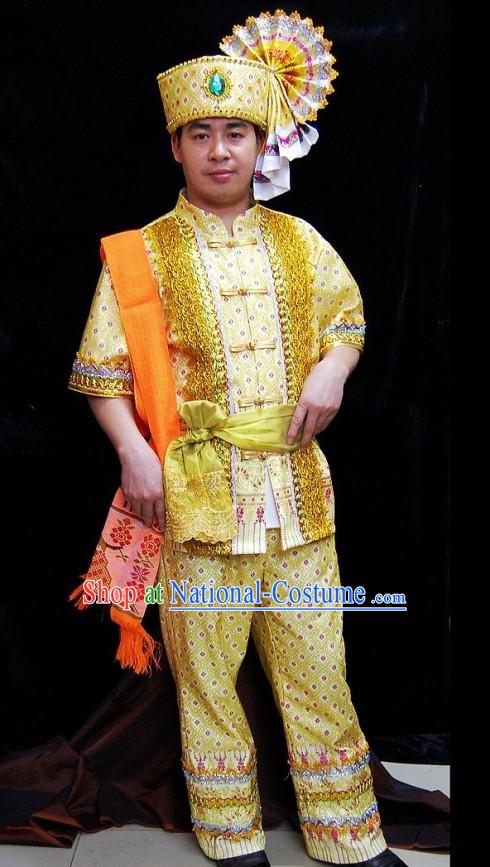 Traditional Thailand Ceremony Dress Set for Men