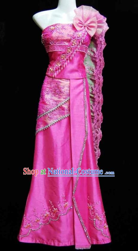 Traditional Thailand Wedding Dress for Girls