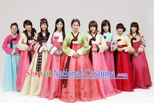 Ancient Korean Hanbok Nine Sets for Women