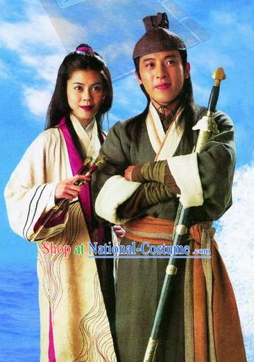 Xiao Ao Jiang Hu The Smiling Proud Wanderer Wuxia Character Costumes and Hat Set