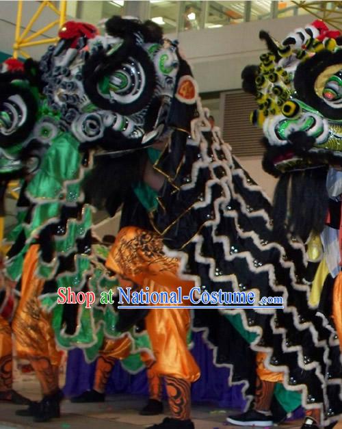 Zhang Fei FUT SAN Lion Dance Costumes Complete Set