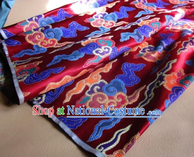 Traditional Chinese Lucky Cloud Brocade Fabric