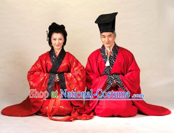 Supreme Chinese Wedding Dress 2 Sets for Men and Women