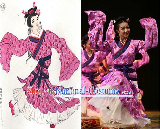 Chinese Classical Dancing Hanfu Costumes for Women