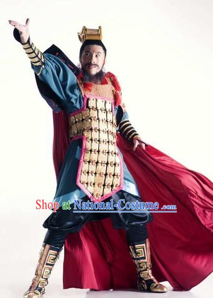 Chinese Ancient General Costume and Hat for Men