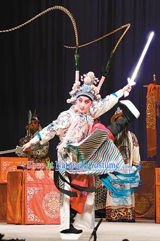 Peking Opera White Dragon Robe _Tuan Long Mang_ Zhou Yu Costumes