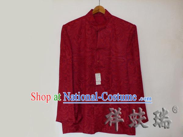 Traditional Rui Fu Xiang Silk Tang Wedding Suit for Men