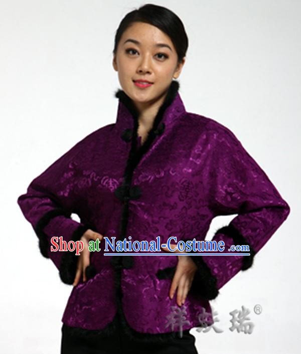 Rui Fu Xiang Purple Tang Suit for Women