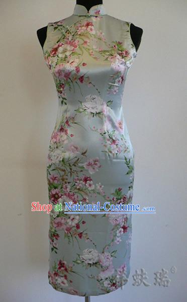 Rui Fu Xiang Silk Peony Qipao for Women