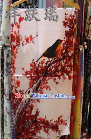 Peking Rui Fu Xiang Chinese Silk Magpie Shawl