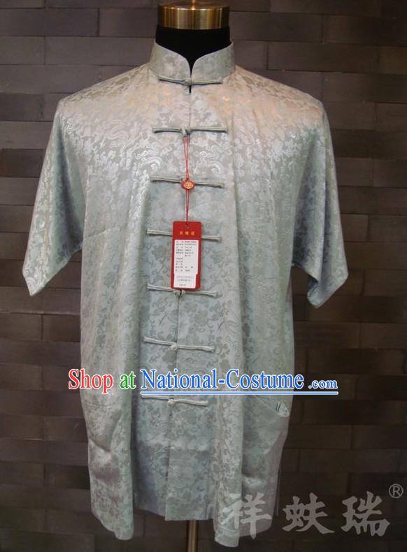 Rui Fu Xiang Traditional Chinese Silk Dragon Shirt for Men