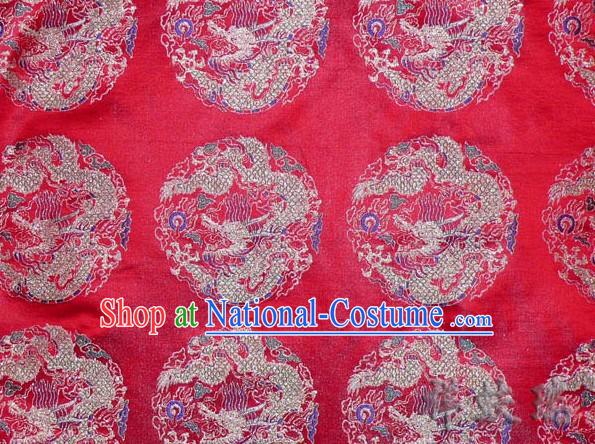 Beijing Rui Fu Xiang Dragon Figured Satin Fabric