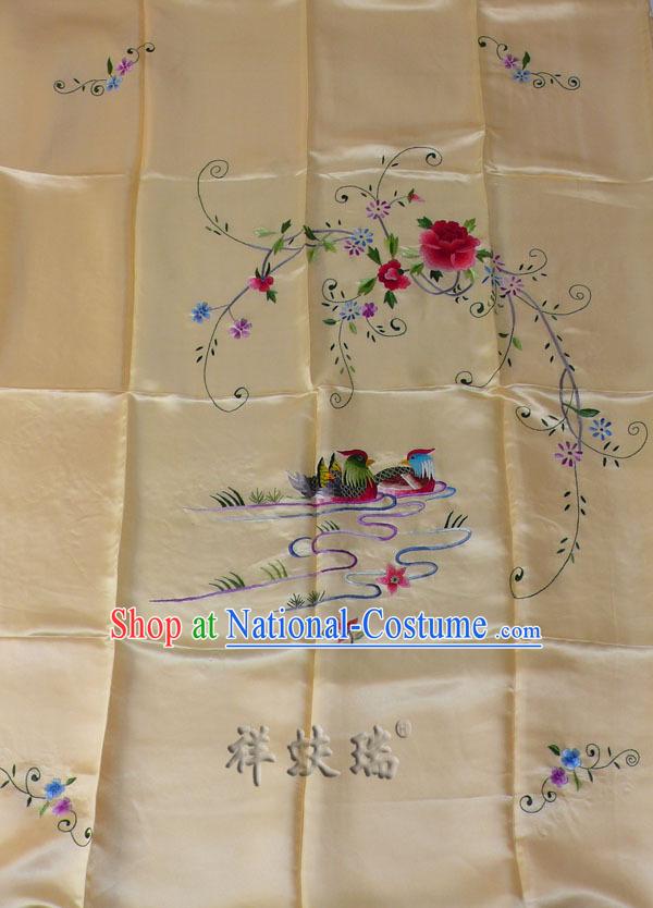 Beijing Rui Fu Xiang Silk Mandarin Ducks Bedcover Set