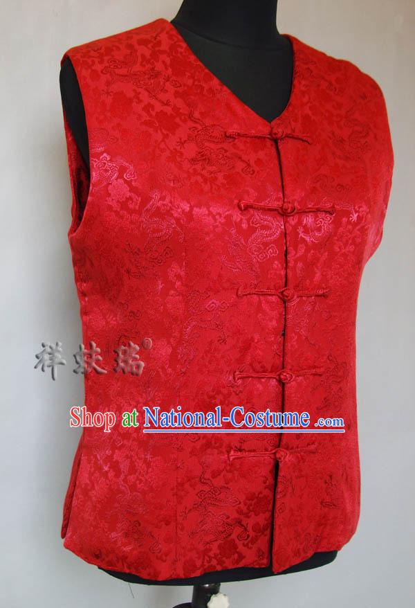 Traditional Chinese Famous Time-honored Rui Fu Xiang Wedding Dragon Jacket