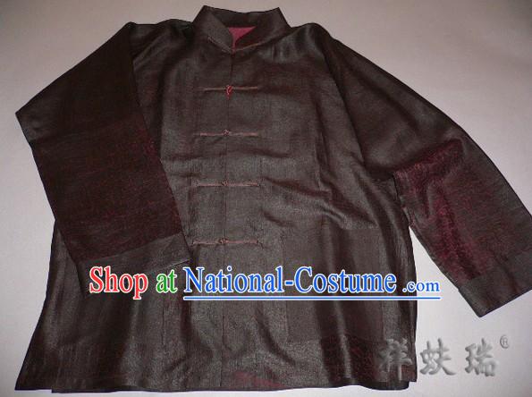 Famous Time-honored Rui Fu Xiang Watered Gauze Tang Suit for Men