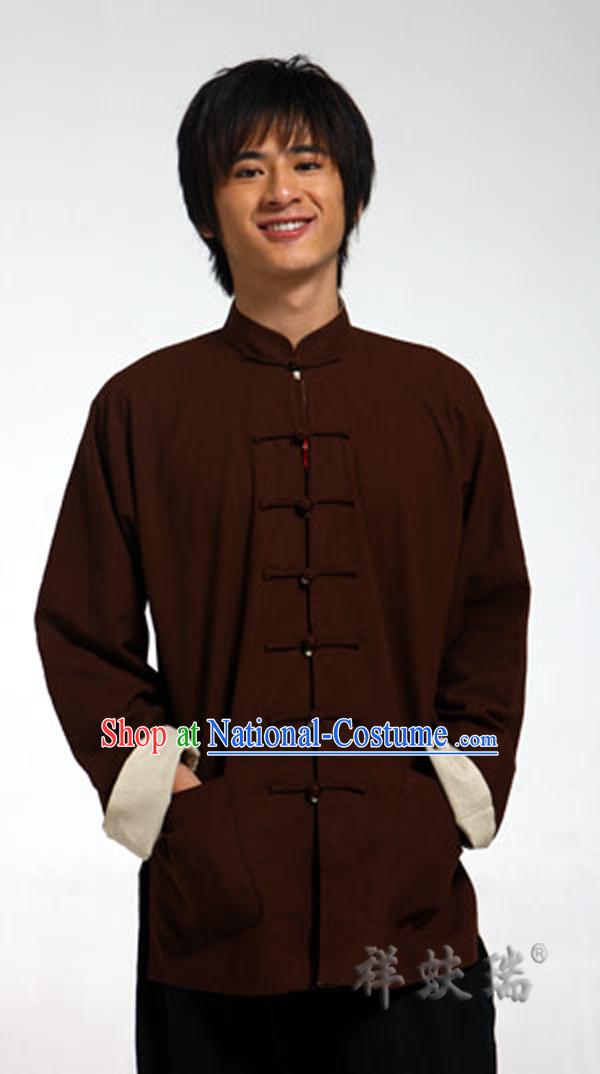 Famous Time-honored Rui Fu Xiang Flax Tang Suit for Men