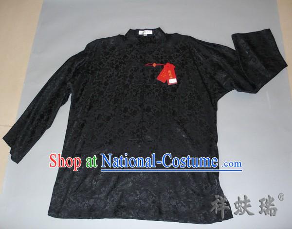 Famous Time-honored Rui Fu Xiang Silk Dragon Blouse for Men