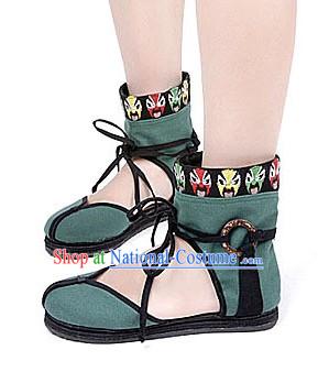 Traditional Chinese Opera Masks Summer Cloth Shoes